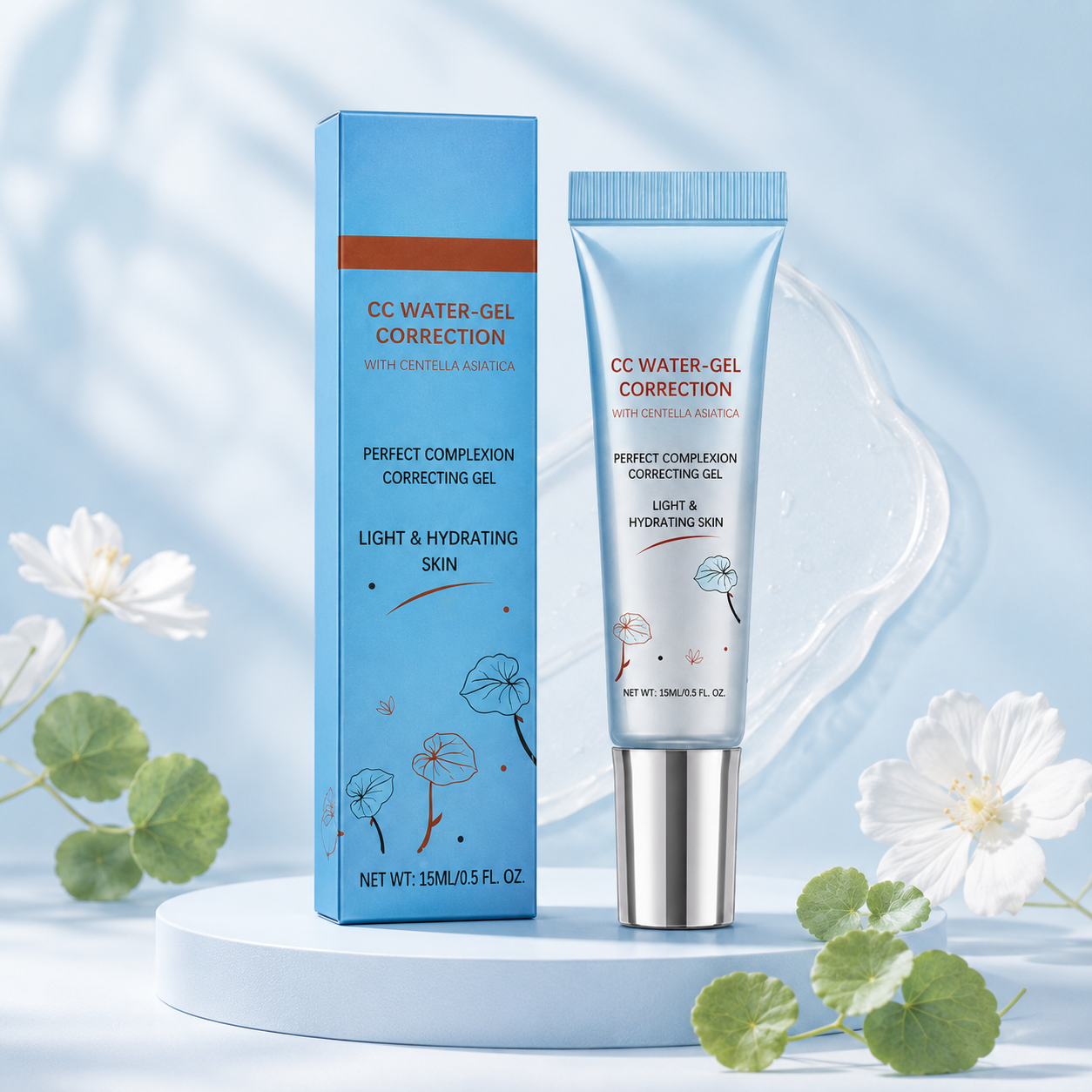 LAKERAIN CC Cream cu Centella Asiatica – Corector pentru Uniformizarea Tenului