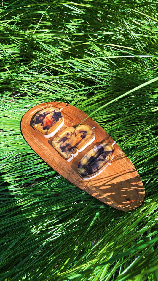Lumânări parfumate din ceară de soia — 🎨 Muse Collection – Set „Trei Muze”
